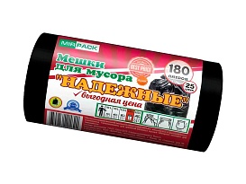 Мешки для мусора 180 л, ароматизированные, черные, в рулоне 25 шт., ПВД, 35 мкм, 1100х930 мм, НАДЕЖНЫЕ, 1802550 в Уфе