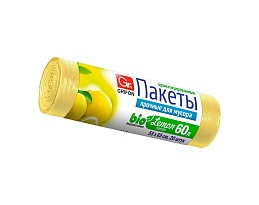 Мешки для мусора 60 л, ароматизированные, Лимон, желтые, в рулоне 20 шт., ПНД, 9 мкм, 650х550 мм, GRIFON Aroma, 101-023 Li в Уфе