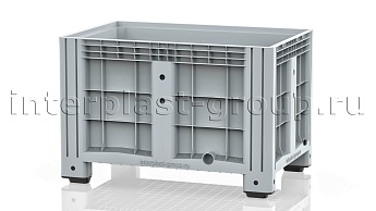 Контейнер iBox сплошной на ножках с пробкой 1 дюйм серый в Уфе