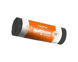 Мешки для мусора 20 л, черные, в рулоне 25 шт., ПНД, 6 мкм, 420х450 мм, SIBIRSKAYA, 101-001 S в Уфе