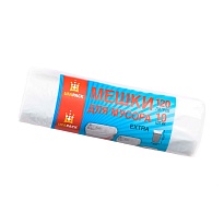 Мешки для мусора 120 л, белые, рулон 10 шт., ПНД, 12 мкм, 1100х690 мм, Эконом, МЭ2622 (МНЭ 120-10б) в Уфе