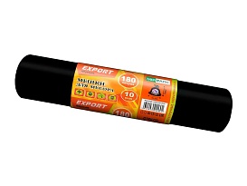 Мешки для мусора 180 л, ароматизированные, черные, в рулоне 10 шт., ПВД, 80 мкм, 1100х930 мм, EXPORT, exp18010142 в Уфе