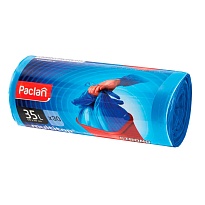Мешки для мусора 35 л, с ушками, синие, в рулоне 30 шт., ПНД, 10,5 мкм, 640х500 мм, PACLAN Multitop, 600819 в Уфе