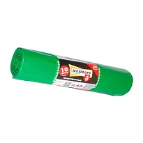 Мешки для мусора 300 л, зеленые, в рулоне 10 шт., ПВД 65 мкм, 1400х1000 мм, МЕШКОFF, 4922 в Уфе