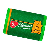 Мешки для мусора 30 л, зеленые, в рулоне 90 шт., ПНД, 6 мкм, 560х480 мм, Comfort, М4268 в Уфе