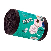 Мешки для мусора 12 л, черные, в рулоне 30 шт., ПНД, 6 мкм, 550х320 мм, Концепция Быта Tubus, 604936 в Уфе
