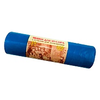Мешки для мусора 100 л, с завязками, синие, в рулоне 10 шт., ПВД, 40 мкм, 840х670 мм, Концепция Быта Vitalux, 604933 в Уфе